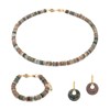 Collier, bracelet et boucles d'oreilles Blima en pierres Agate Indienne - vue V1