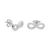 Boucles d'Oreilles Argent 925/000 Rhodié - Infini Pavé de Zirconiums - vue V1