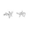 Boucles d'Oreilles Argent 925/000 Rhodié - Salamandre Sertie de Zirconiums - vue V1