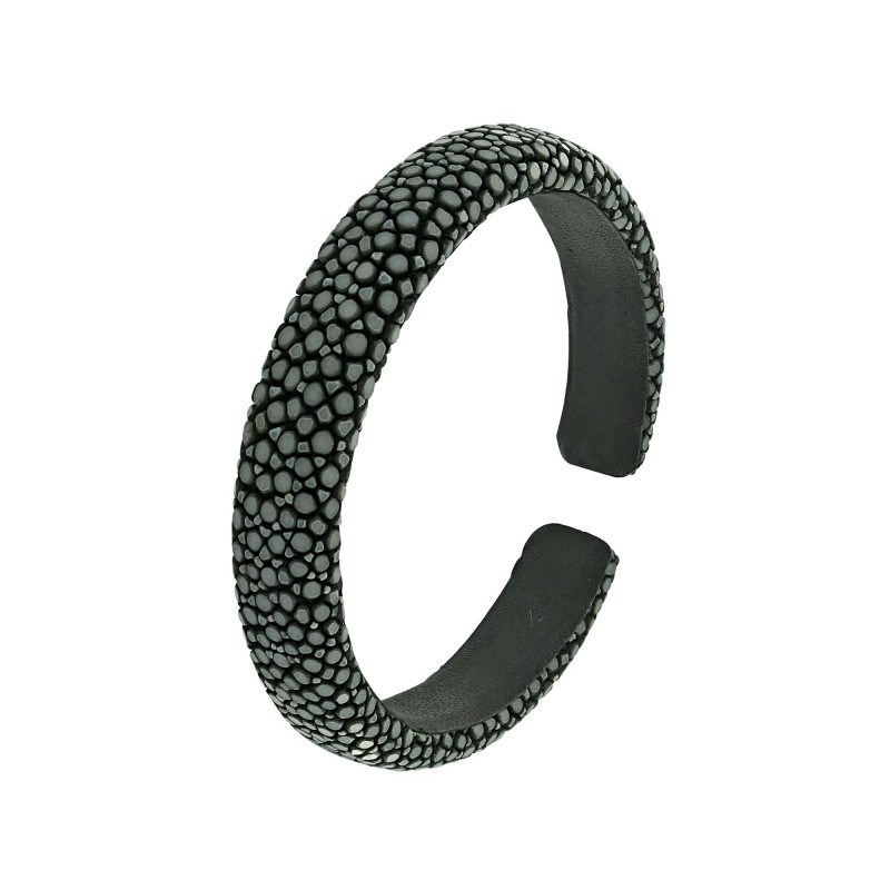 Bracelet Galuchat gris 10