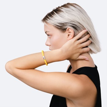 Bracelet Galuchat jaune