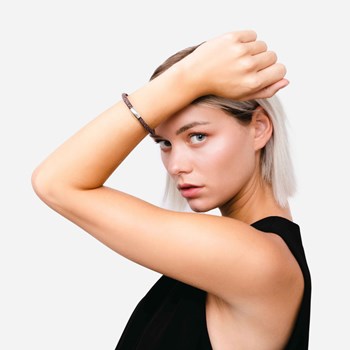 Bracelet Galuchat marron