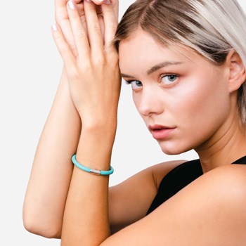 Bracelet Galuchat turquoise