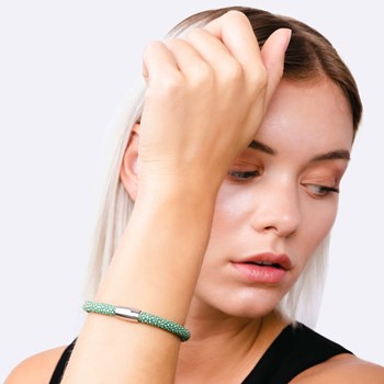 Bracelet Galuchat vert kaki