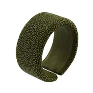 Bracelet Galuchat vert kaki 30