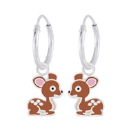 Boucles d'oreilles enfant biche en argent 925