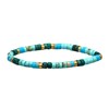 Bracelet Perles Heishi 4 Mm Turquoise Jaspe Vert Et Bleu - vue V1