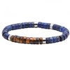 Bracelet Chakra Perles Heishi Lapis Lazuli oeil De Tigre - vue V1