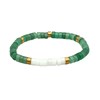 Bracelet Chakra Perles Heishi Aventurine Jaspe Blanc-Large-20cm - vue V1