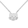 Collier tête de chat Argent 925 Rhodié - vue V1