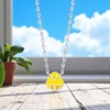 Collier poussin émail coloré jaune et orange Argent 925 Rhodié - vue V4
