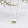 Collier grenouille émail coloré vert Argent 925 Rhodié - vue V4
