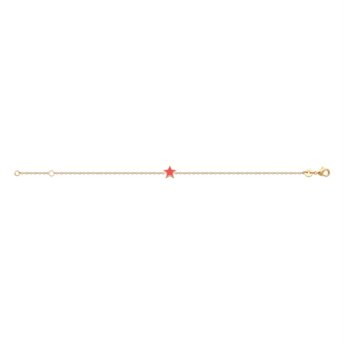 Bracelet étoile émail coloré Plaqué or 750 3 microns - vue 2