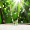 Collier tortue émail coloré vert Plaqué OR 750 3 microns - vue V4