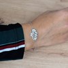 Bracelet main de Fatma arabesque d'oxydes de zirconiums Argent 925 Rhodié - vue V2