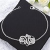Bracelet main de Fatma arabesque d'oxydes de zirconiums Argent 925 Rhodié - vue V4