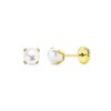 Boucles d'Oreilles Or 18 Carats 750/000 Jaune - Perles de Culture - vue V1