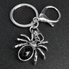 Porte-clés araignée perle noire bijou de sac avec mousqueton et anneau argenté - vue V4
