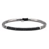 Bracelet Acier Perles Heishi 4mm Jaspe Noir Impérial - vue V1
