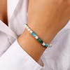 Bracelet 'Yaretzi' Opale blanche, Malachite et Turquoise - vue V2