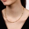 Collier Rosefield 'Rectangle Chain Necklace Gold' - JNRCG-J564 - vue V2