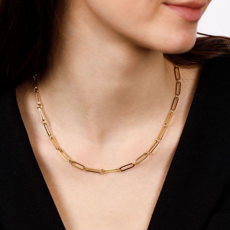 Collier Rosefield 'Chunky Chain Necklace Gold' - JNRRG-J614 - vue 2