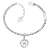 Bracelet Guess 'Fine heart' Acier argenté - JUBB01422JWRHS - vue V1