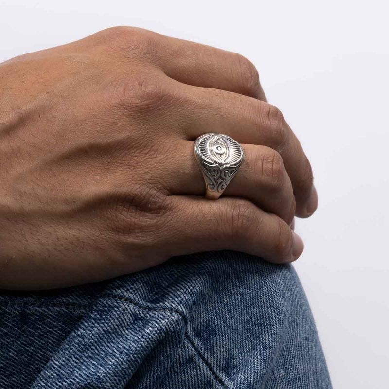 Bague Homme Argent 'Idaïa'