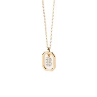 PDPAOLA Collier en argent plaqué or - Mini Lettre B  - CO01-513-U