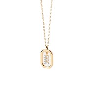 PDPAOLA Collier en argent plaqué or - Mini Lettre E  - CO01-516-U
