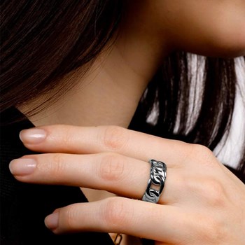 Bague chaîne Pierre Lannier 'Roxane' Acier Argenté - BJ09A3103