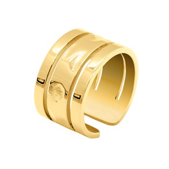 Bague Pierre Lannier 'Echo' Acier Doré - BJ10A7203
