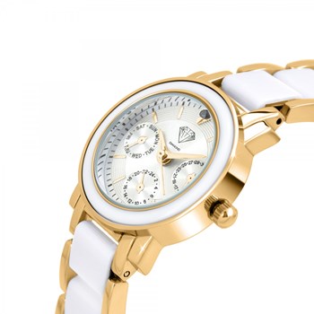 Lila SC Crystal horloge bezet met een echte zwarte diamant