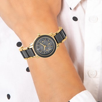 Lila SC Crystal horloge versierd met 2 fonkelende kristallen