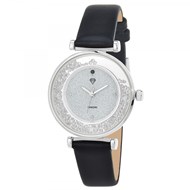 Montre Héléna élégante SC Crystal ornée d'un véritable diamant noir