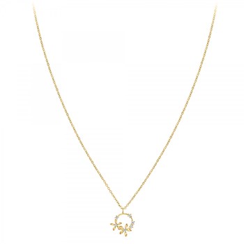 Collier fleurs par SC Bohème orné de Zirconium