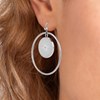 Boucles d'oreilles SC Crystal ornées d'un véritable diamant blanc - vue V2