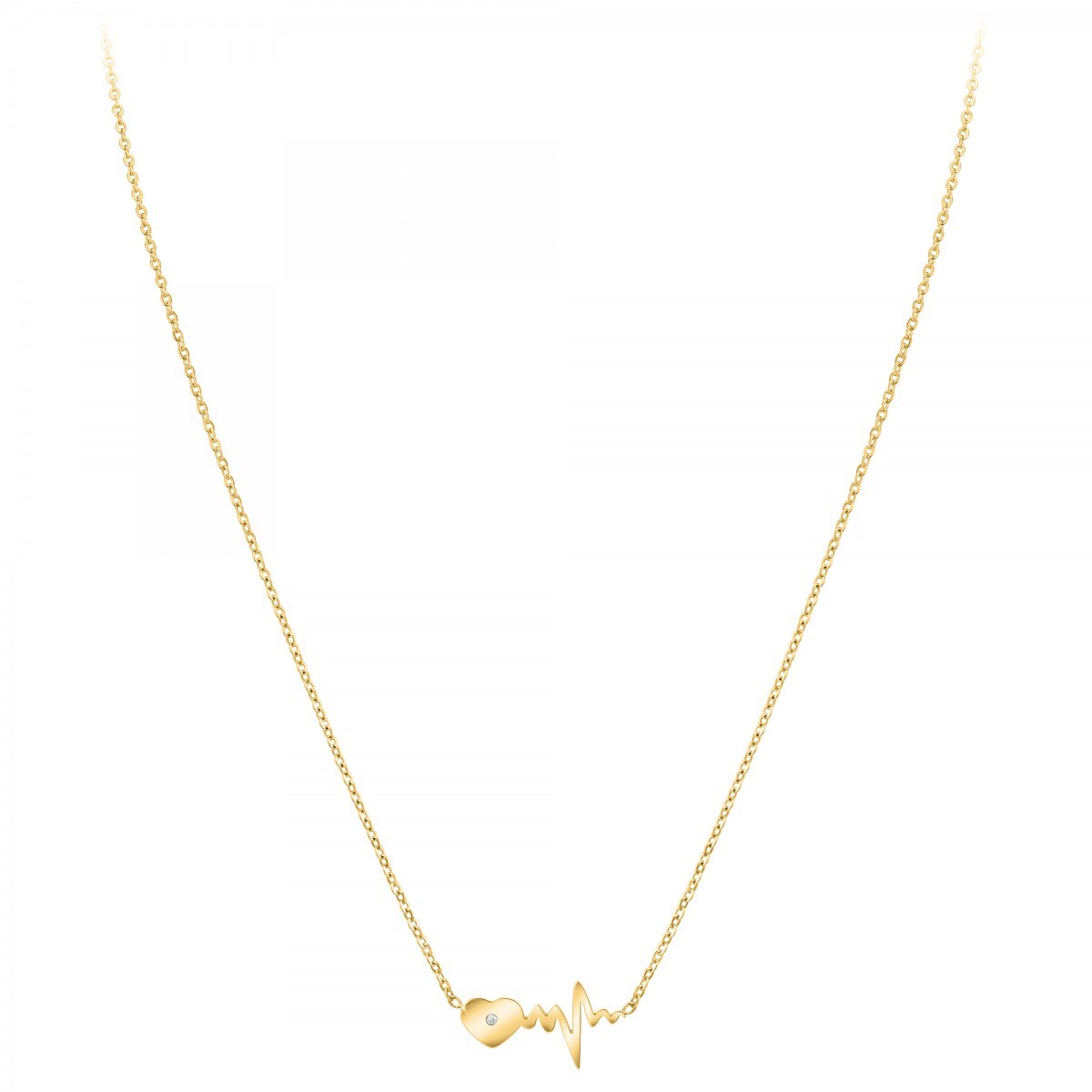 Collier coeur par SC Bohème orné d'un véritable diamant blanc - vue 3