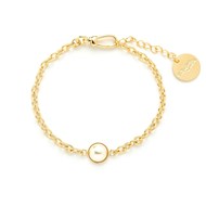 Mini bracelet perle doré à l'or fin - NÉLYA
