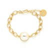 bracelet perle doré à l'or fin - NÉLYA - vue V1