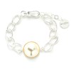 maxi bracelet perle  plaqué argent - NÉLYA - vue V1