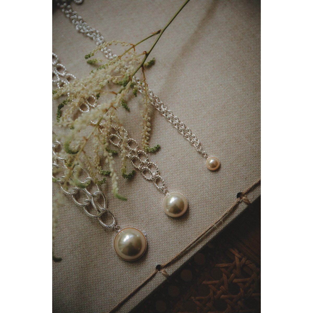 collier perle plaqué argent - NÉLYA - vue 3