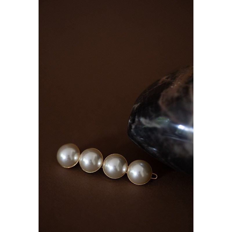 barrette perles doré à l'or fin - NÉLYA - vue 3