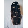 maxi barrette perles doré à l'or fin - NÉLYA - vue V5