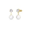 Parure Pauline Full Moon Pearl - Doré et Cristal - vue V3