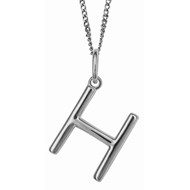 Collier lettre H en argent 925