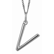 Collier lettre V en argent 925