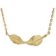 Collier feuille en or 375