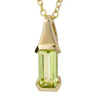 Collier péridot vert en or 375