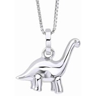 Collier dinosaure diamant pour enfant en argent 925